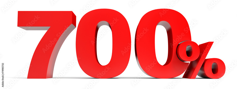 Seven hundred percent off. Discount 700%.