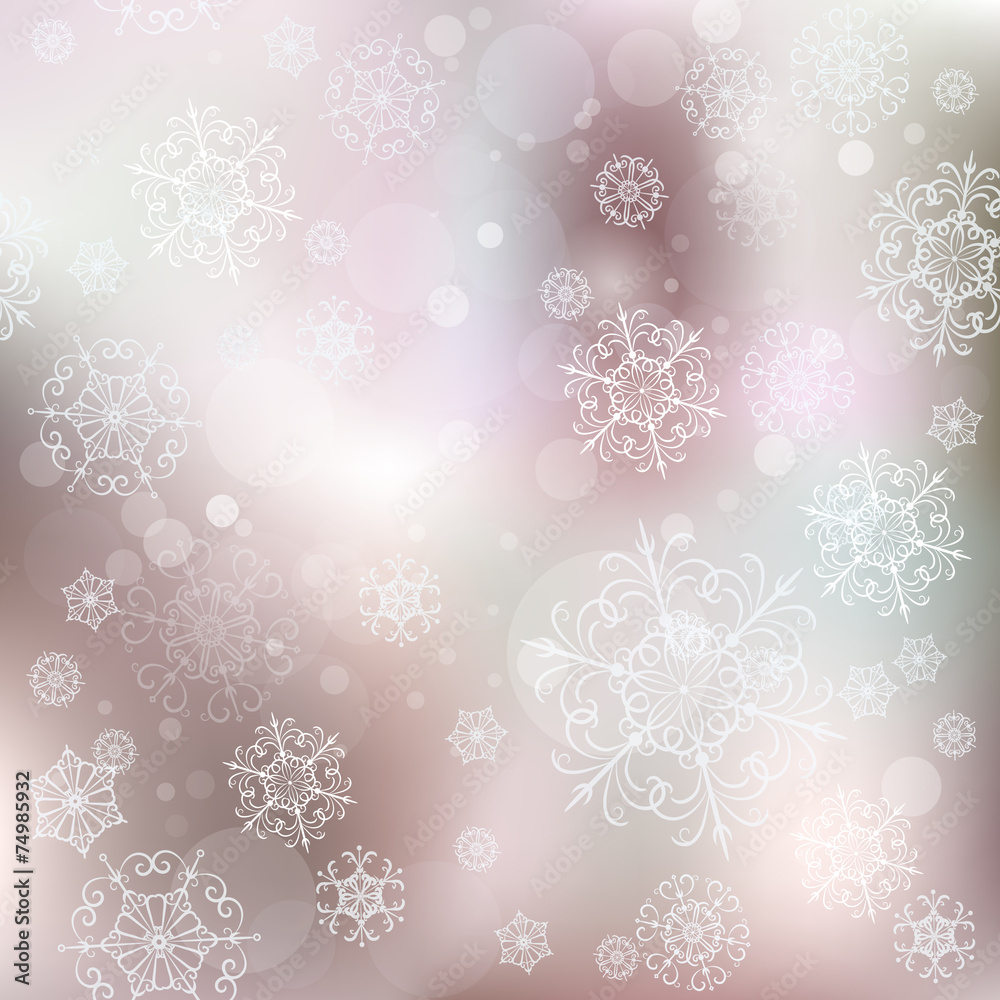 Christmas elegant snowflake pattern