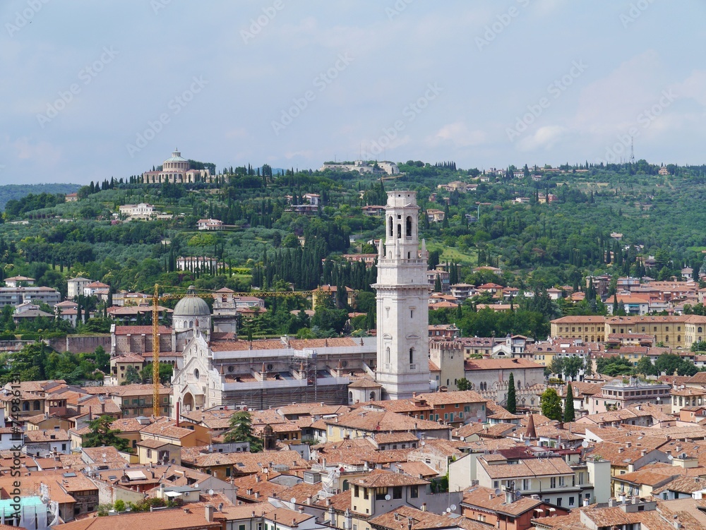 Panoranic view of Verona in Italy