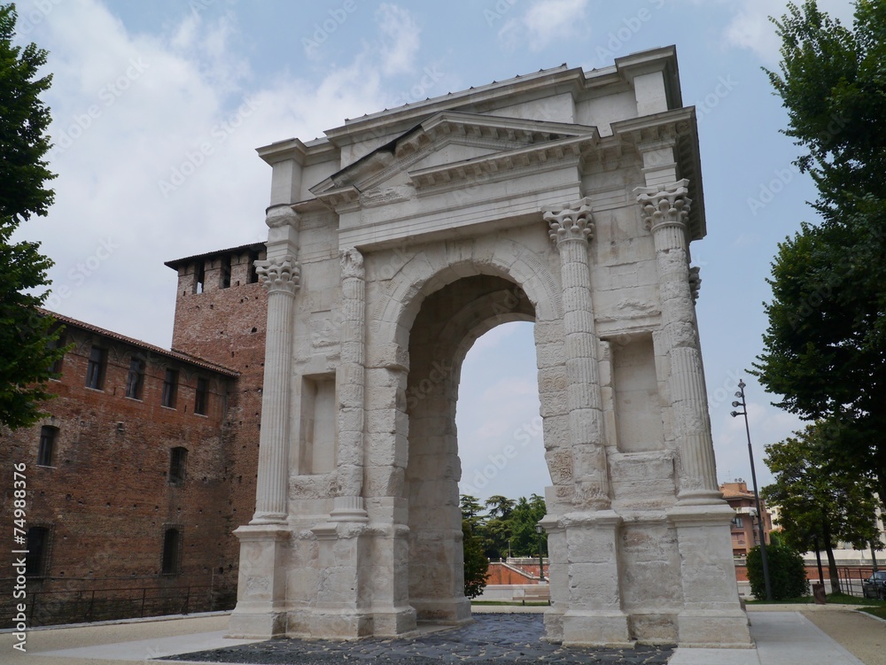 The gavi Triumphal gate in Verona in Italy