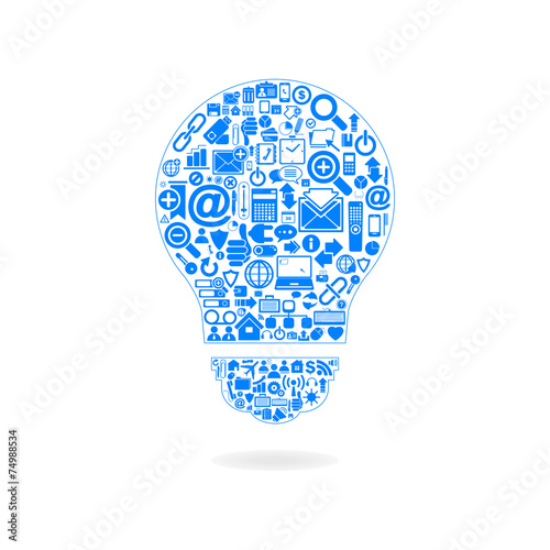 Vector innovative business idea lamp