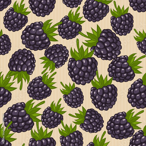 blackberry seamless pattern