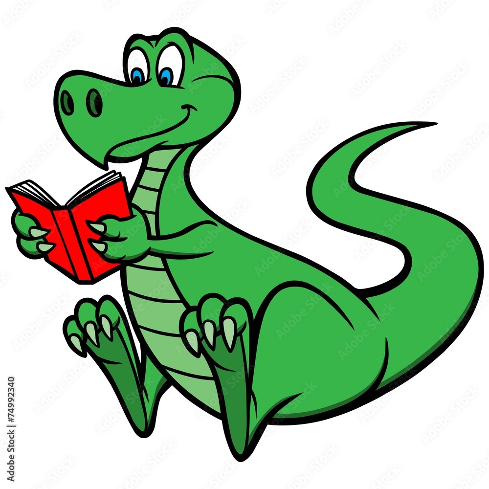 Fototapeta premium Reading Dino