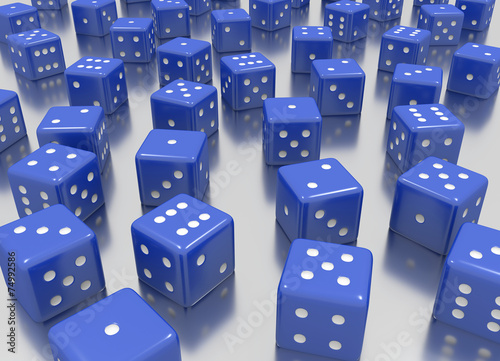 Blue dice