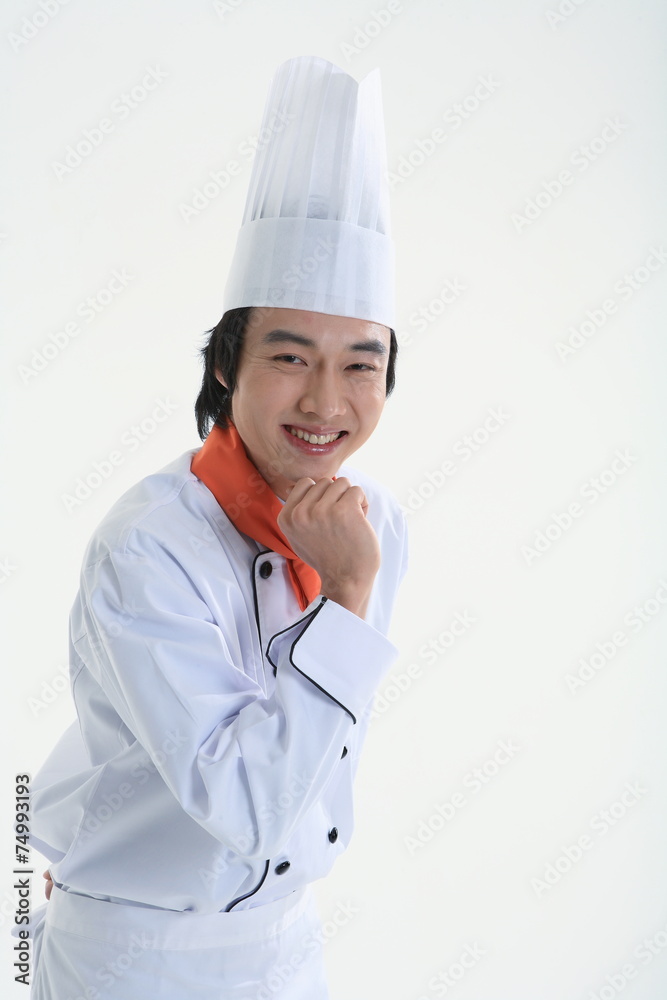 스튜디오 안의 남자 요리사 
