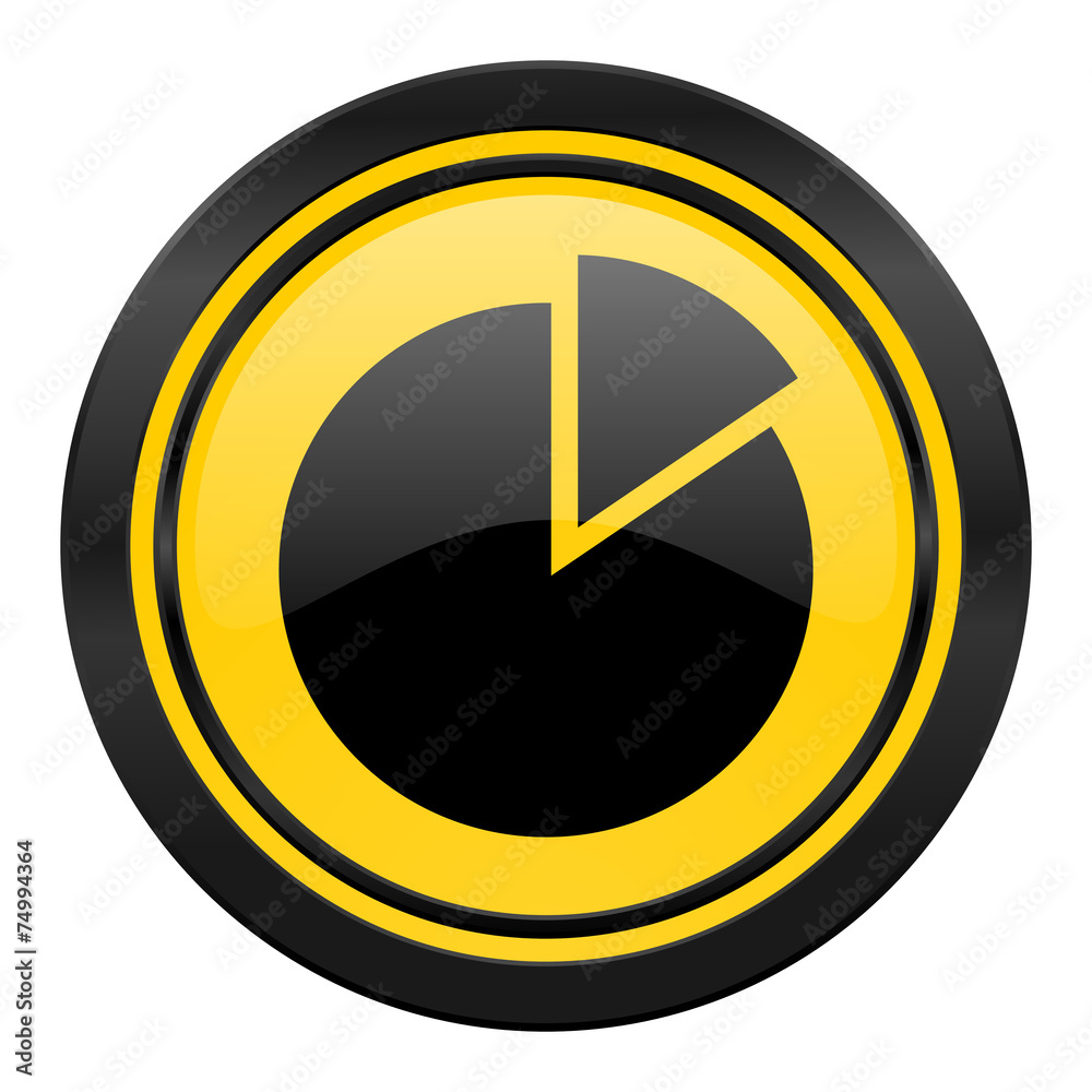 chart icon, yellow logo, chart icon, yellow logo,