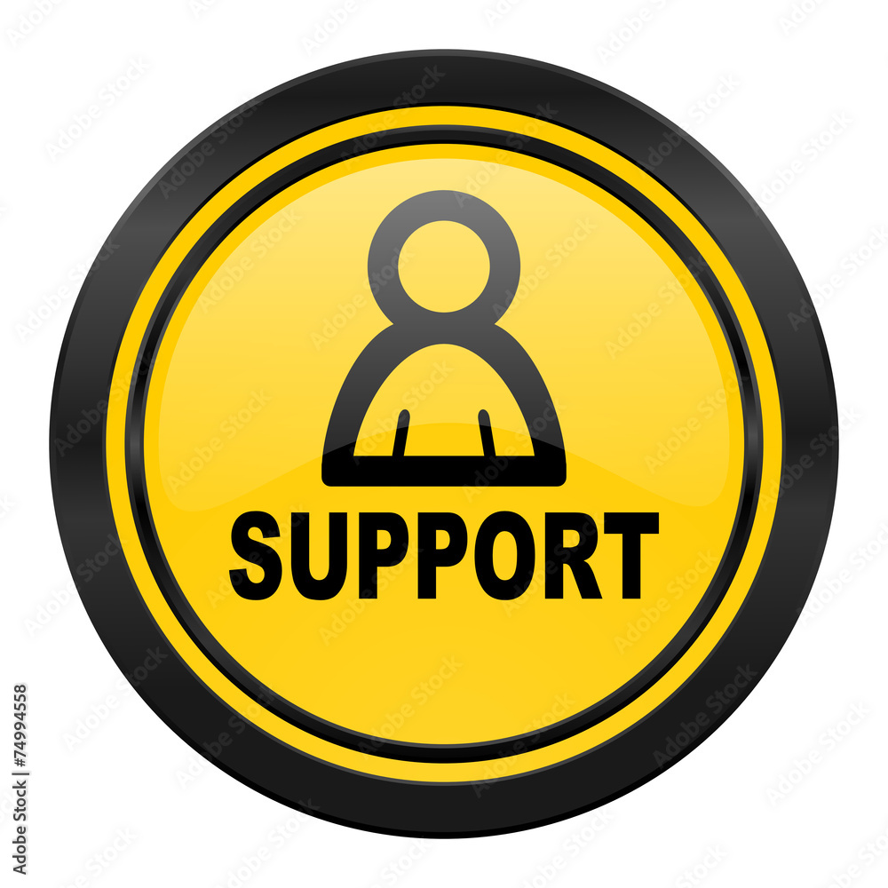 support icon, yellow logo support icon, yellow logo