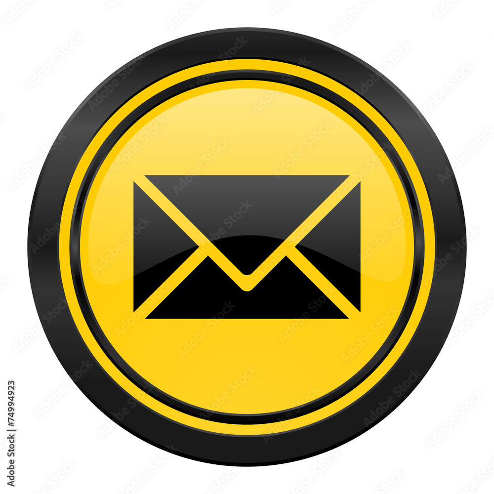 email icon, yellow logo, post sign email icon, yellow logo, post sign
