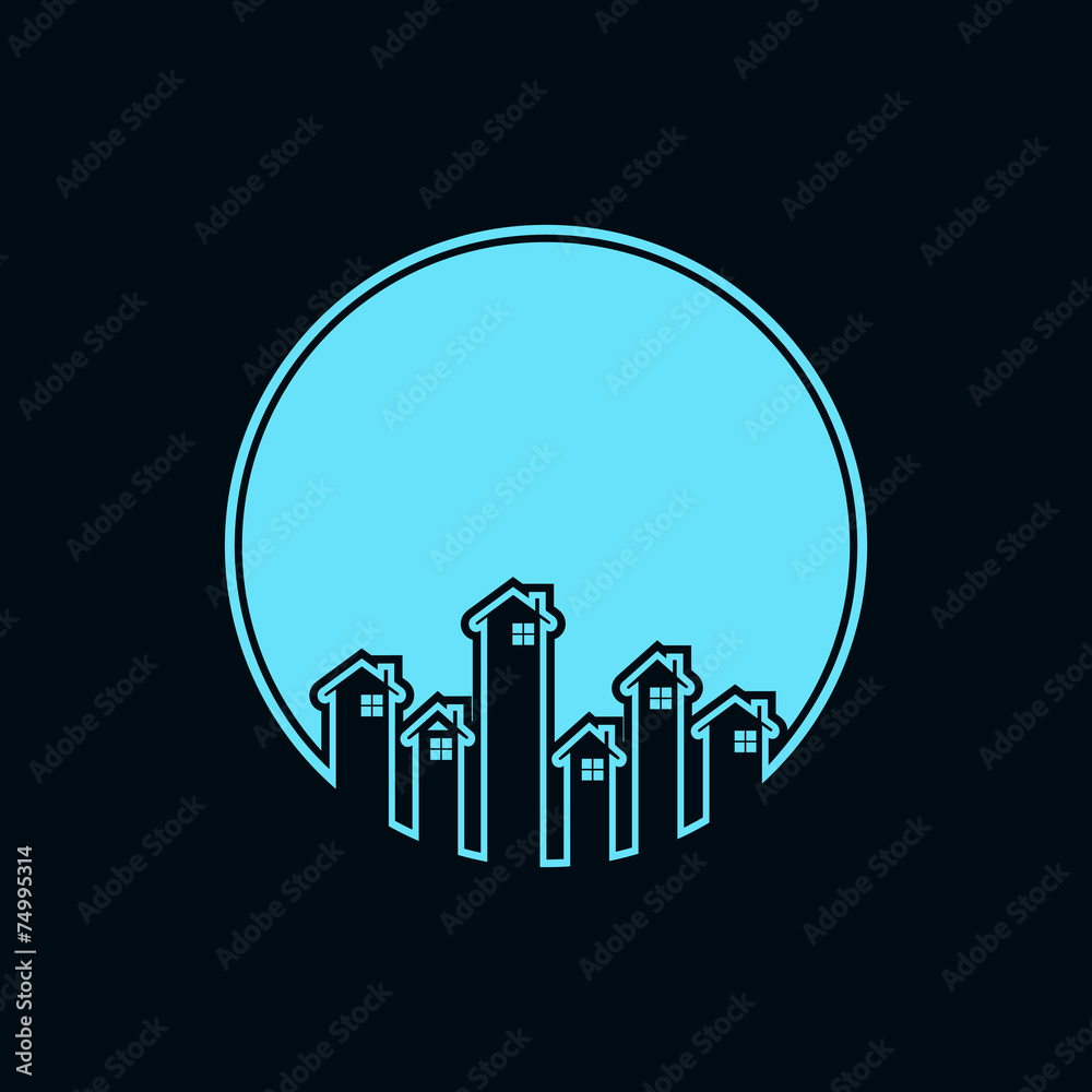 Real Estate icon for sale property concept stock vector