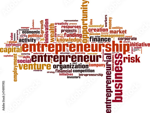 Entrepreneurship word cloud concept. Vector illustration