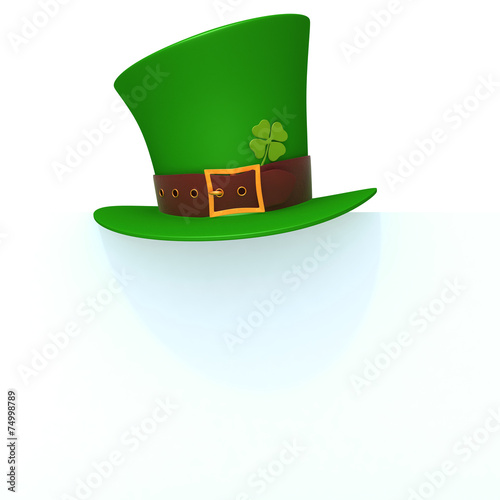 St. Patrick's day green hat of a leprechaun