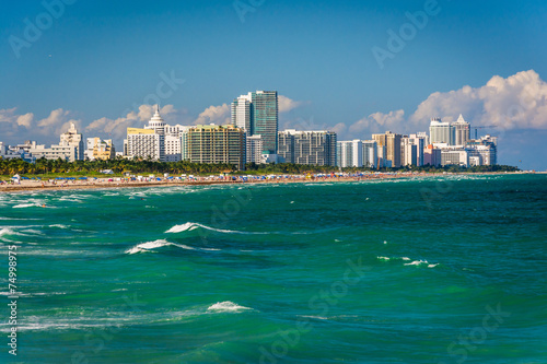 View of the beach in Miami Beach, Florida