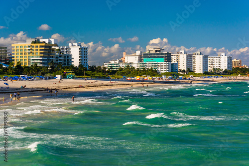View of the beach in Miami Beach, Florida