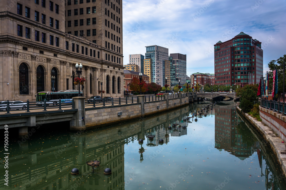 Buildings along the Providence River in Providence, Rhode Island