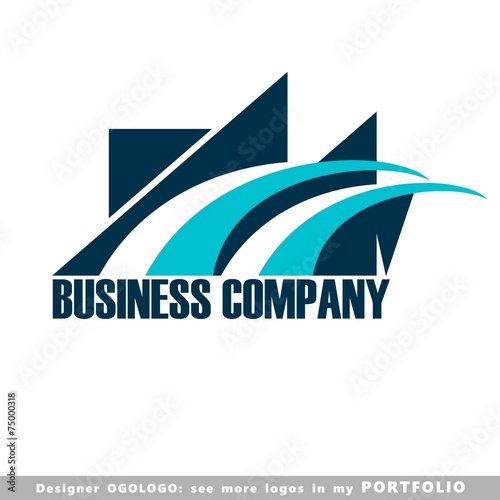 abstract business logo emblem vector