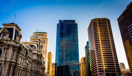 City Hall and skyscrapers in Center City, Philadelphia, Pennsylv