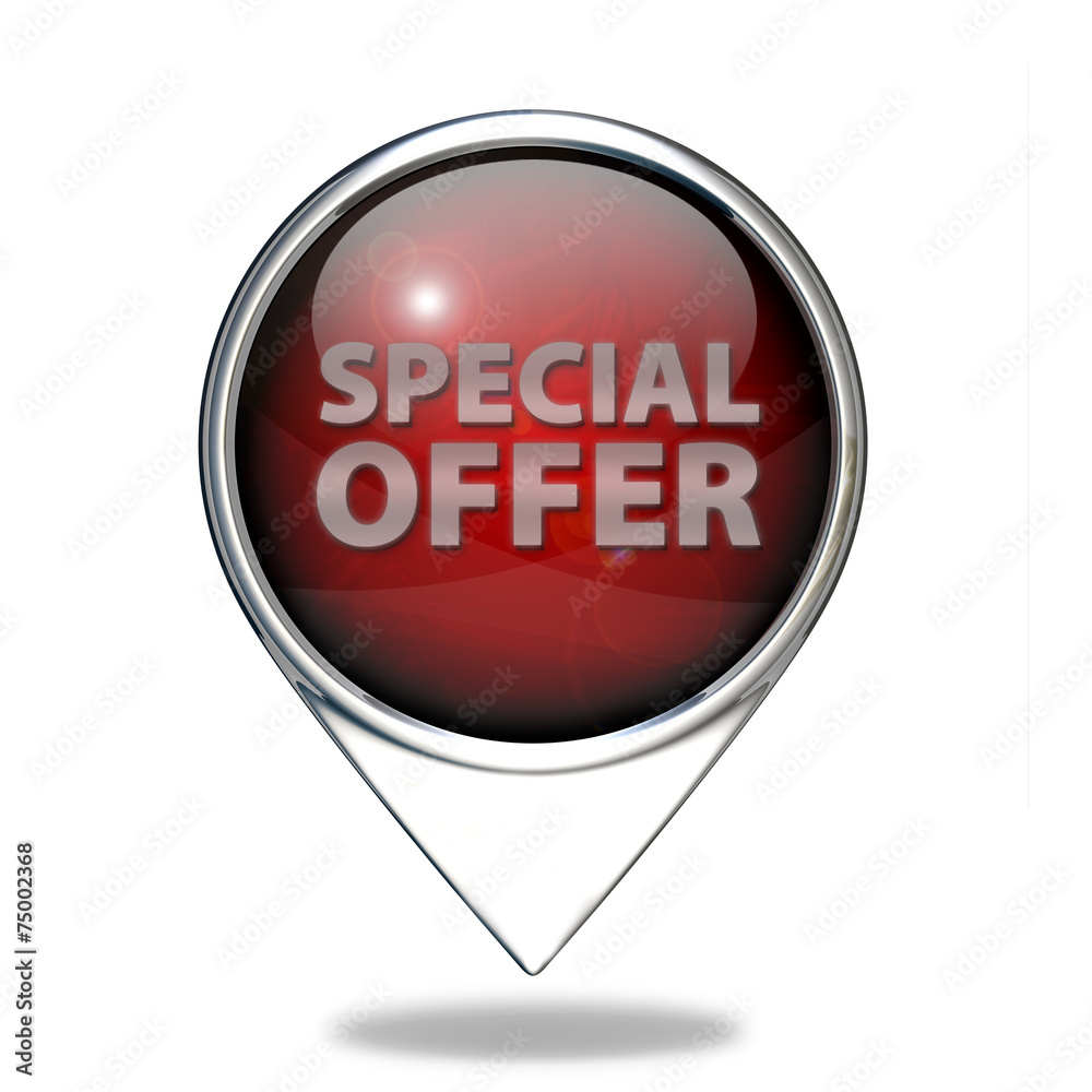 Special offer pointer icon on white background Special offer pointer icon on white background