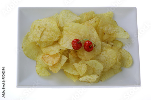 chipsy i czereśnie