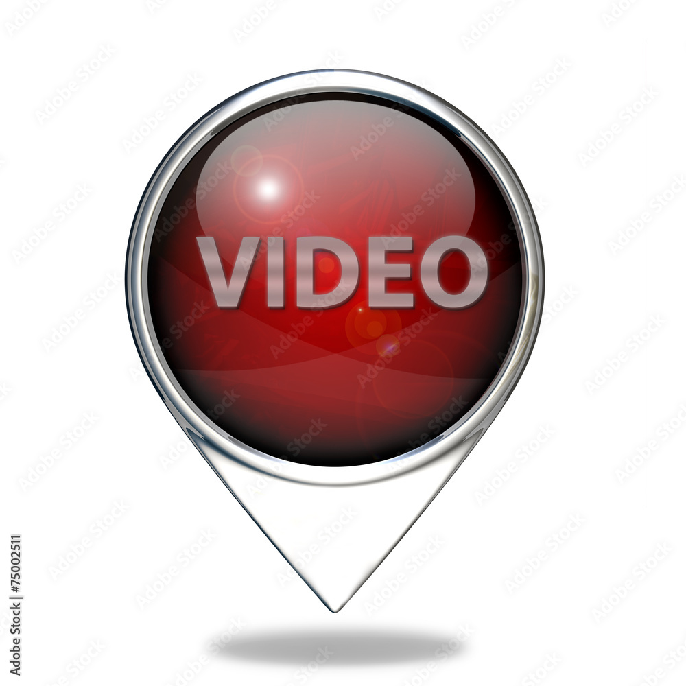 video pointer icon on white background video pointer icon on white background