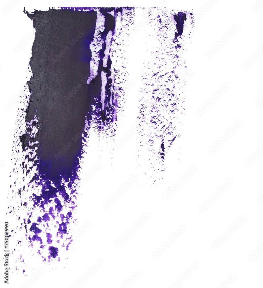 Obraz premium indigo blue grunge brush strokes oil paint isolated on white