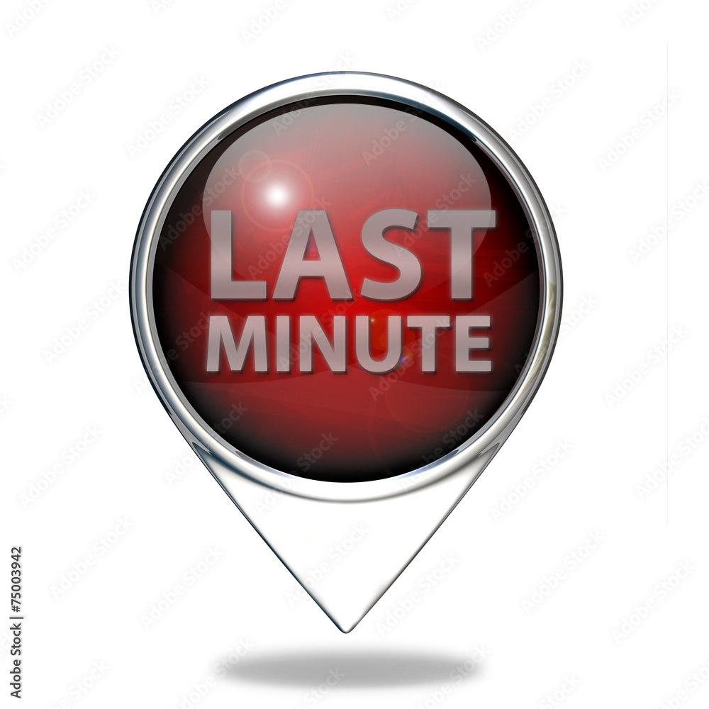 Last minute pointer icon on white background Last minute pointer icon on white background