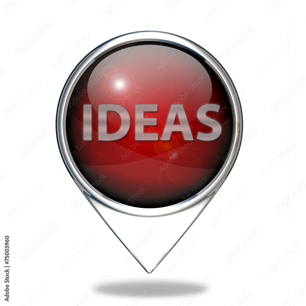 Ideas pointer icon on white background Ideas pointer icon on white background