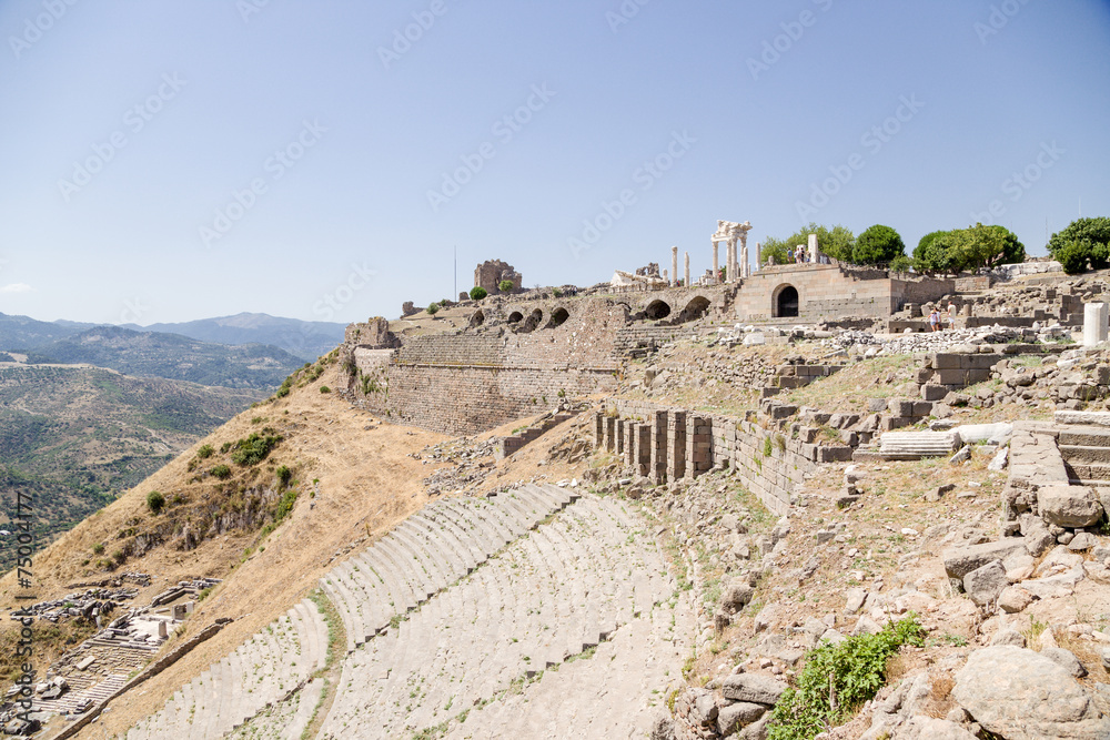 Acropolis of Pergamum, Turkey. Antique theatre, II century BC