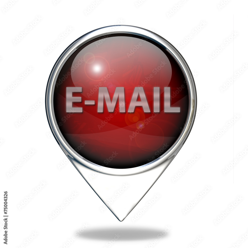 E-mail pointer icon on white background E-mail pointer icon on white background
