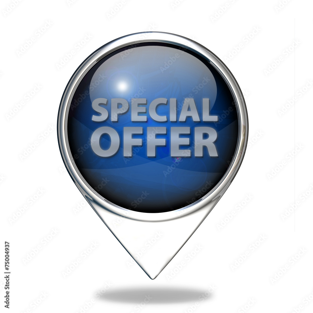 Special offer pointer icon on white background Special offer pointer icon on white background