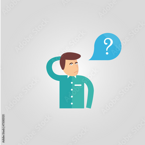 man question, infographics