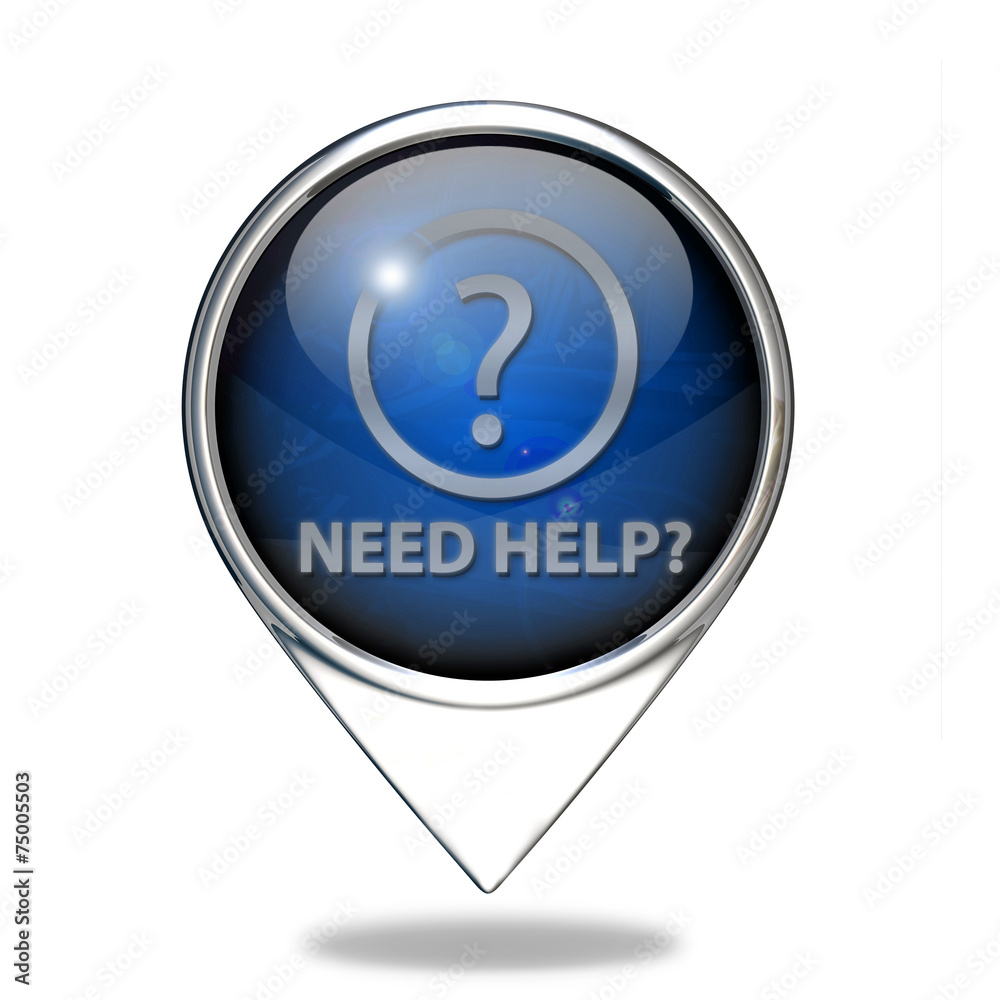 Help pointer icon on white background Help pointer icon on white background