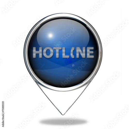 Hotline pointer icon on white background