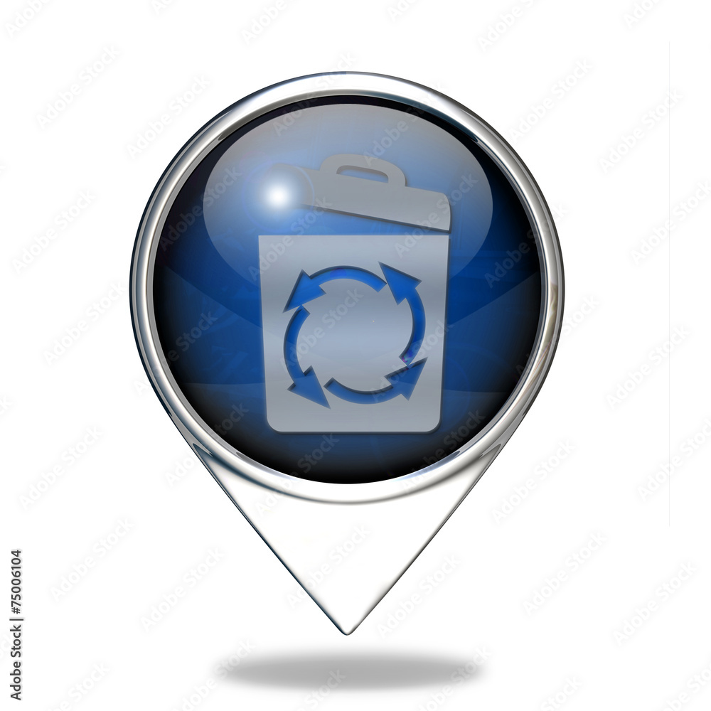 recycle pointer icon on white background recycle pointer icon on white background