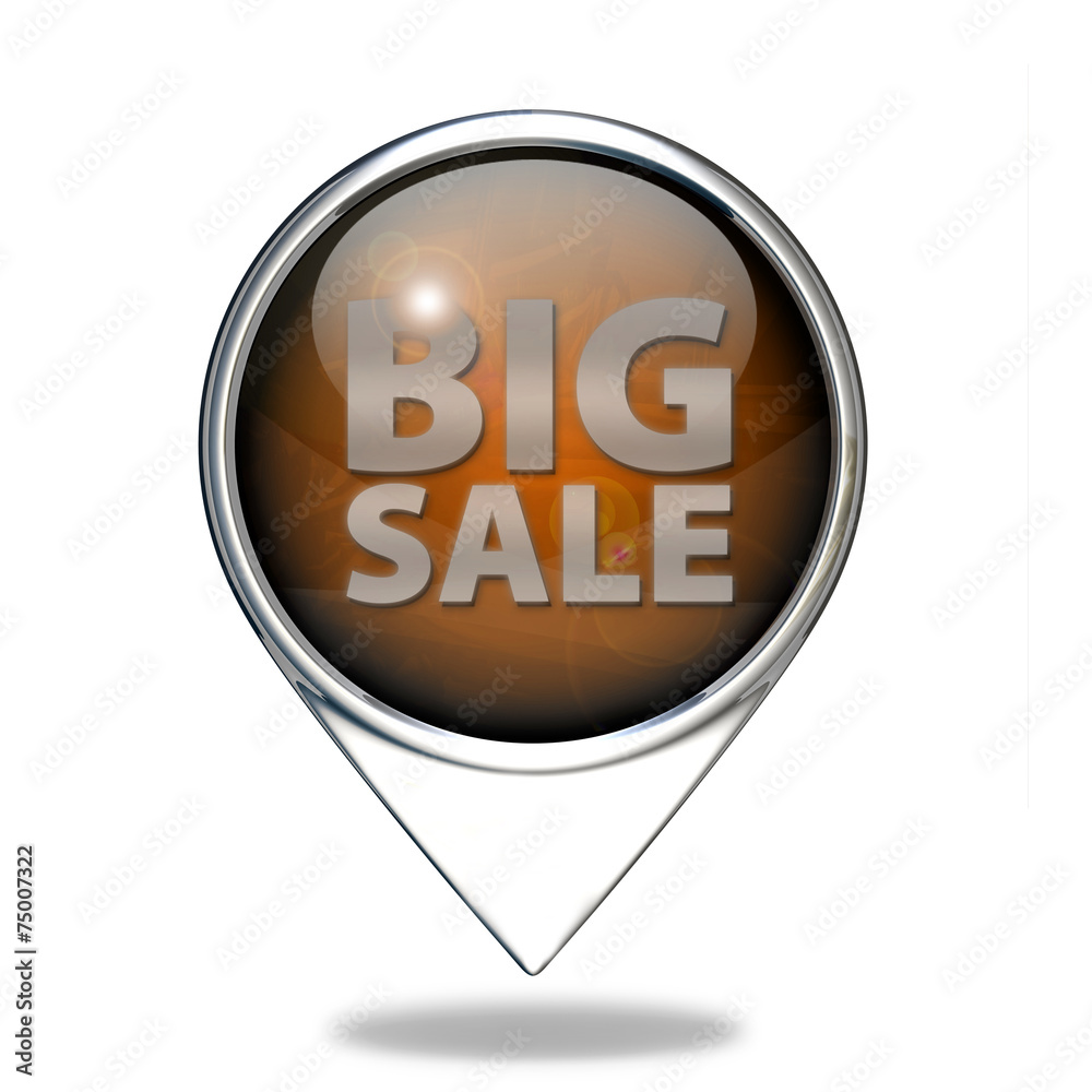 Big sale pointer icon on white background Big sale pointer icon on white background