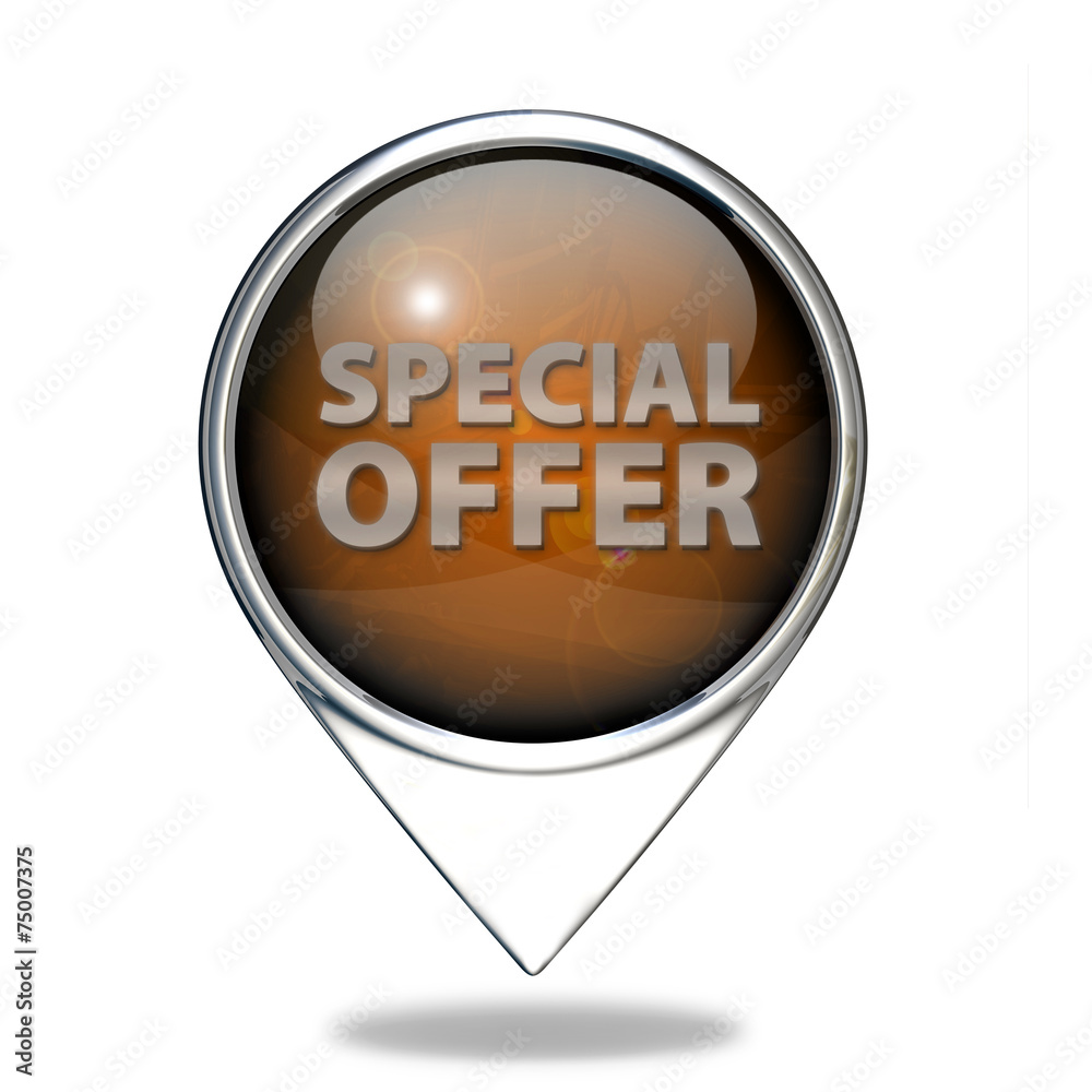 Special offer pointer icon on white background Special offer pointer icon on white background