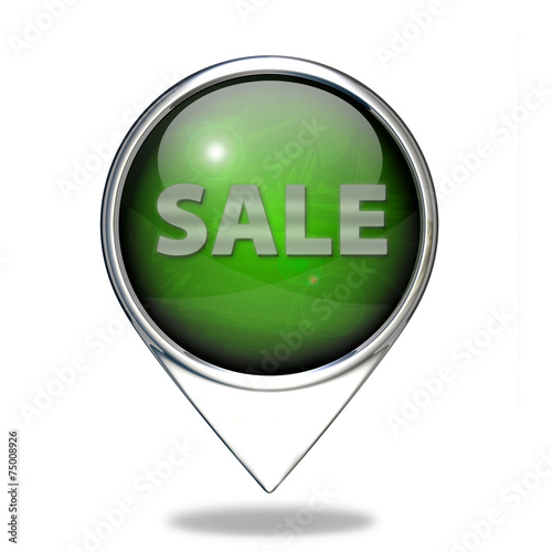 sale pointer icon on white background