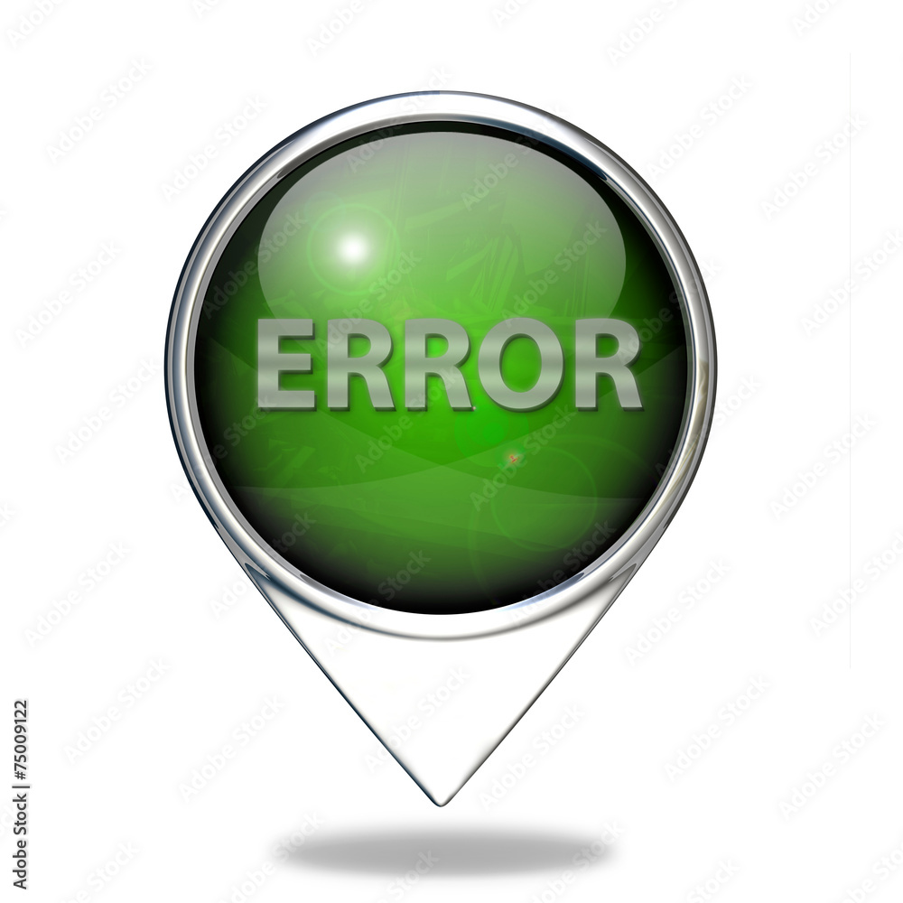 error pointer icon on white background error pointer icon on white background