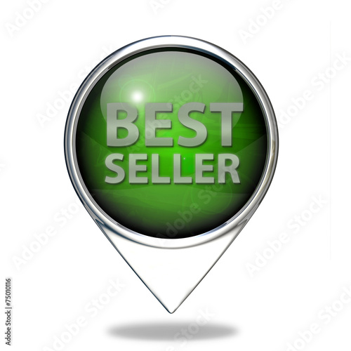 Best seller pointer icon on white background