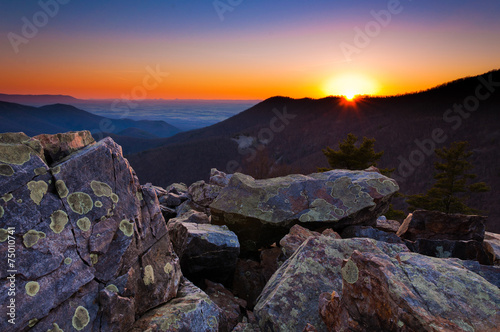 Sunset over the Appalachian Mountains and Shenandoah Valley from © jonbilous
