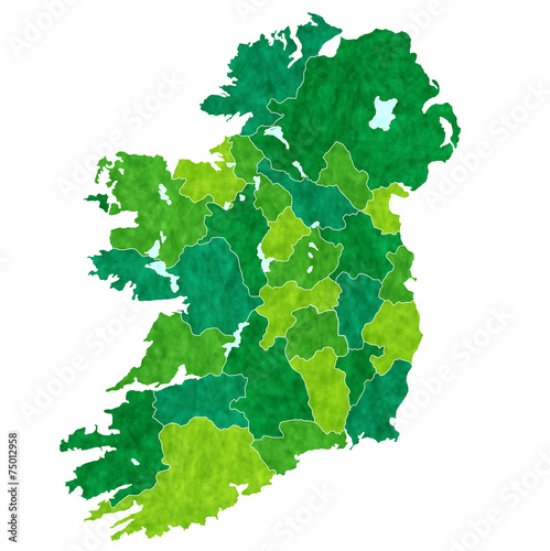 Canvas Print アイルランド　地図　国