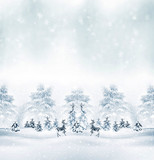 Winter. Snowfall. christmas card