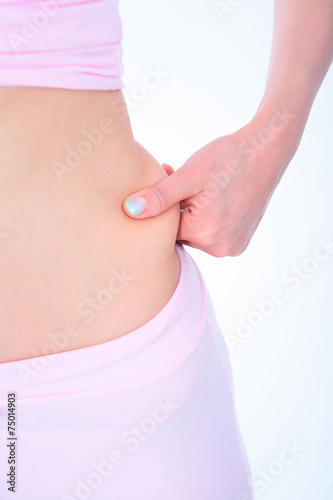 Wallpaper Mural 스튜디오 안의 다이어트하는 젊은 여성 Torontodigital.ca