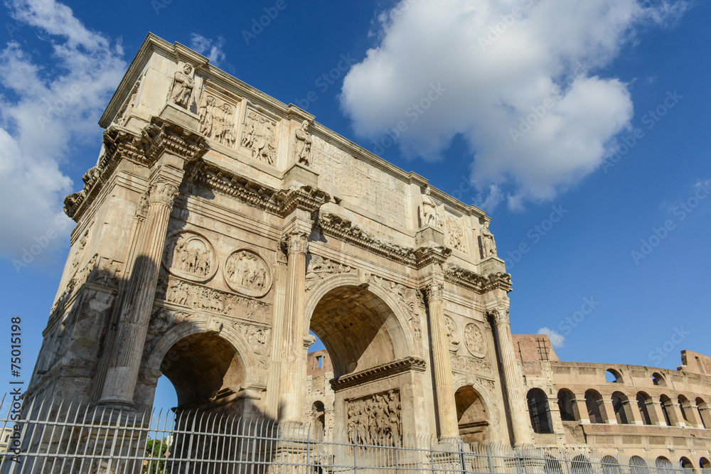 Arch of Constantine, Rome, Italy. Built to commemorate the emper Arch of Constantine, Rome, Italy. Built to commemorate the emper