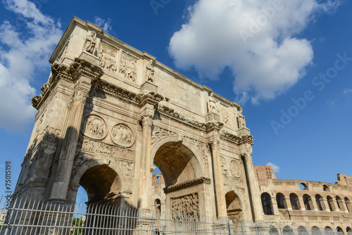 Arch of Constantine, Rome, Italy. Built to commemorate the emper
