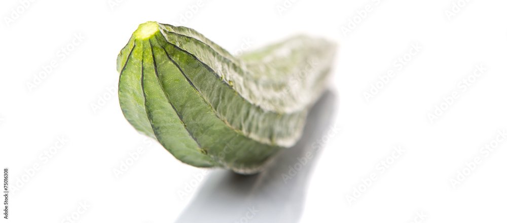 Snake gourd vegetable over white background Snake gourd vegetable over white background