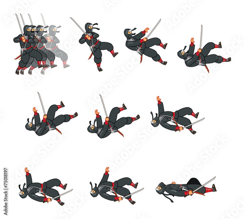 Ninja Dying Game Sprite
