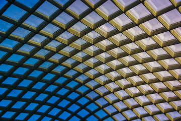 Architectural abstract taken of the ceiling at  the Kogod Courty