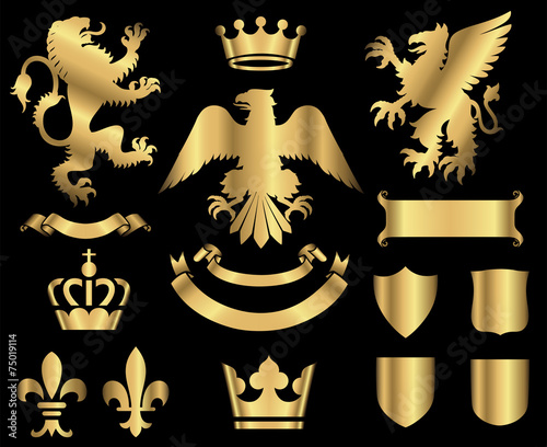 Gold Heraldry Ornaments
