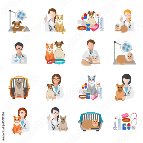 Veterinary Icon Flat