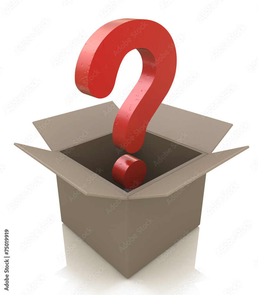 Cardboard box with question mark Stock Illustration Adobe Stock